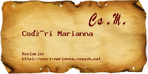 Csóri Marianna névjegykártya