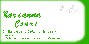 marianna csori business card
