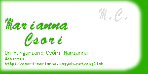 marianna csori business card